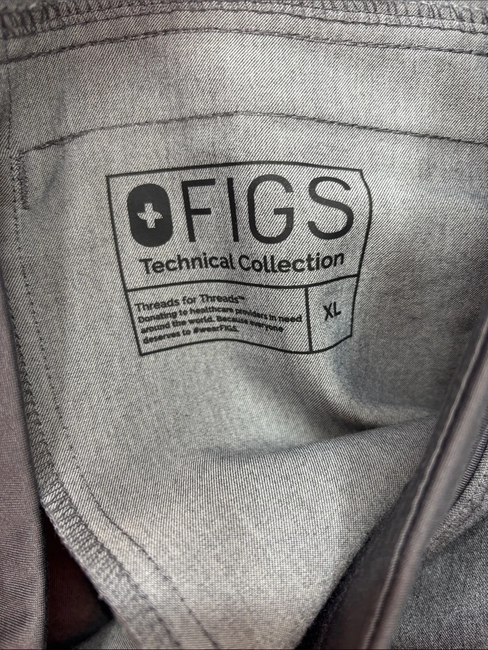 Figs | XL Men's Charcoal Gray Drawstring Utility Pants scrub